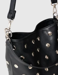 Studded Bucket Tas Zwart
