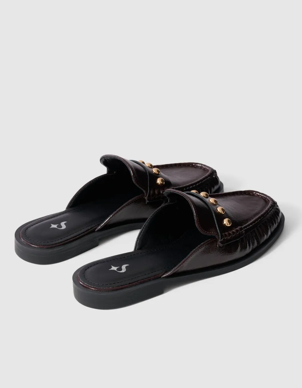 Studded Loafer Donkerrood