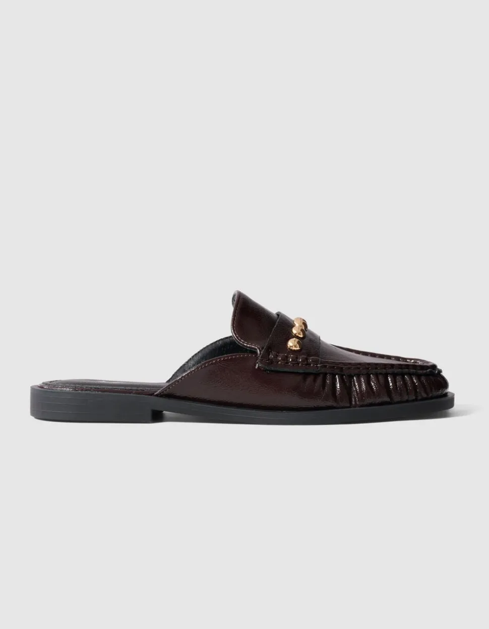 Studded Loafer Donkerrood