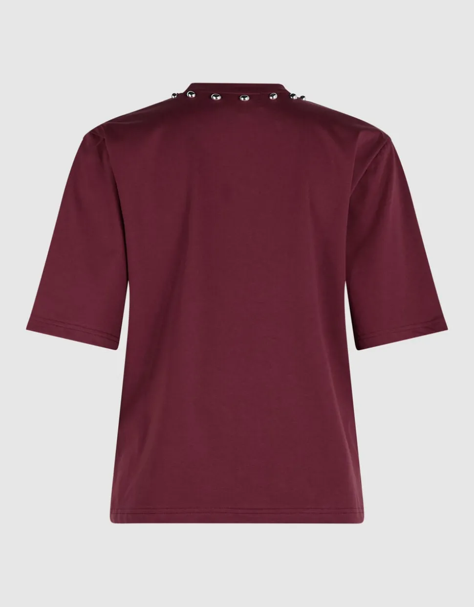 Studded T-shirt Donkerrood