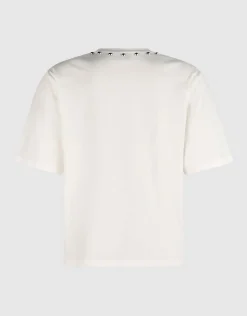 Studded T-shirt Gebroken Wit