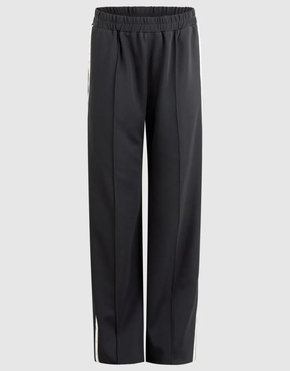 Studded Wide Leg Fit Broek Donkergrijs