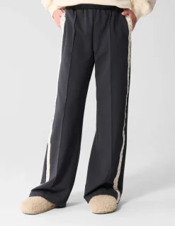 Studded Wide Leg Fit Broek Donkergrijs