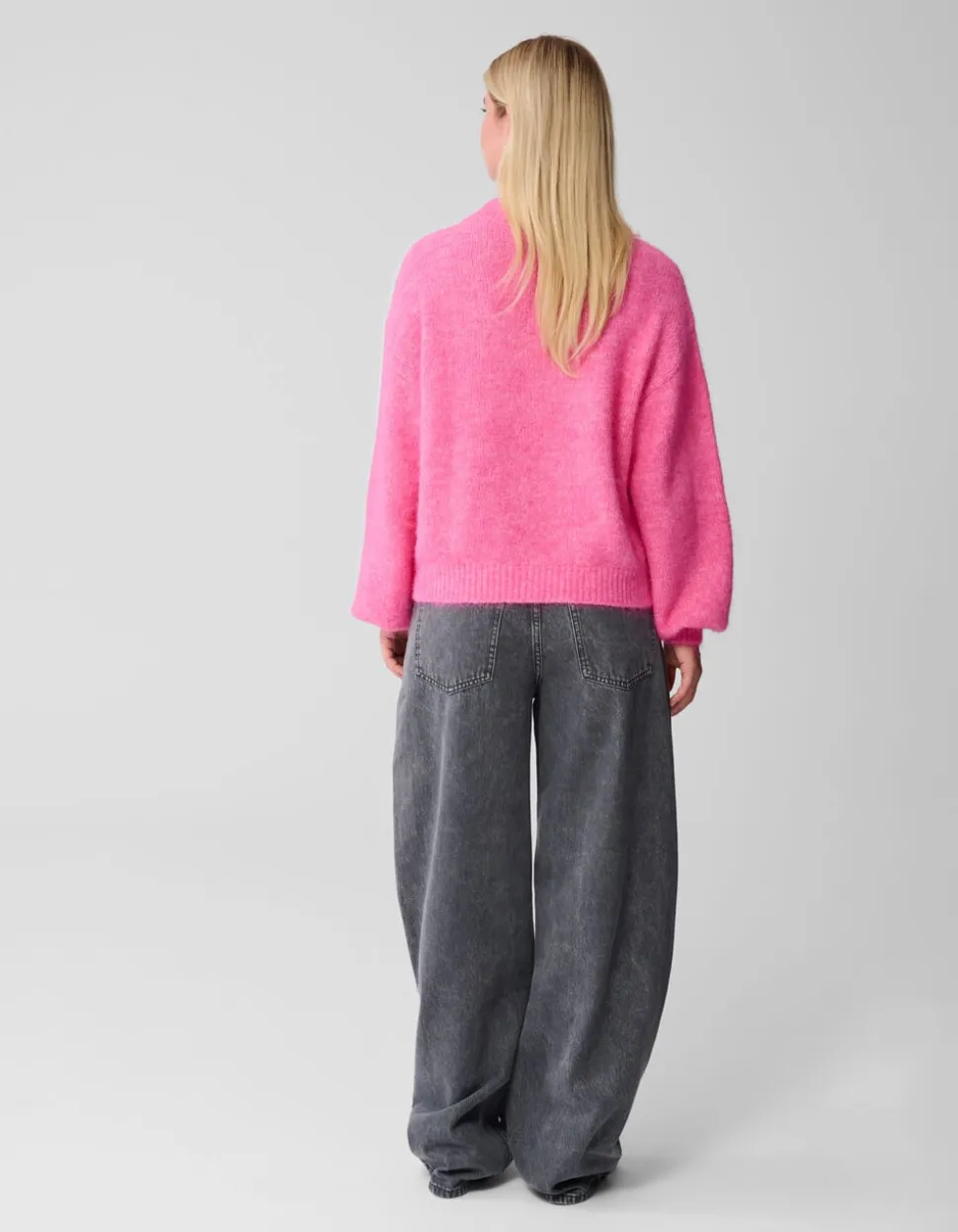 Studs Barrel Fit Jeans Grijs