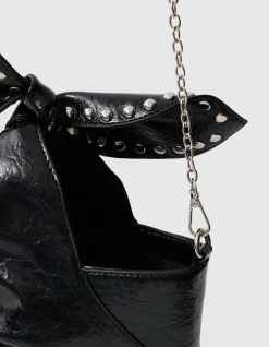Stud Strik Tas Zwart