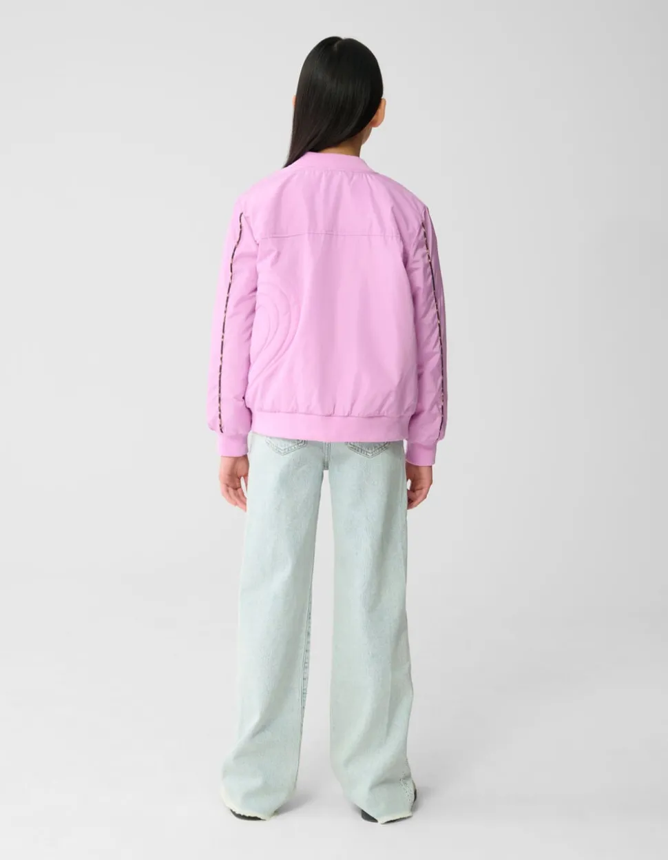 Studs Wide Leg Fit Jeans Bleached