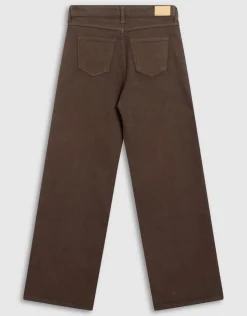 Stud Wide Leg Fit Jeans Bruin