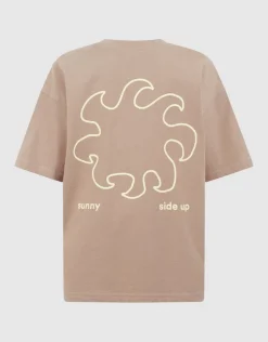 Sunny Side Artwork T-shirt Taupe