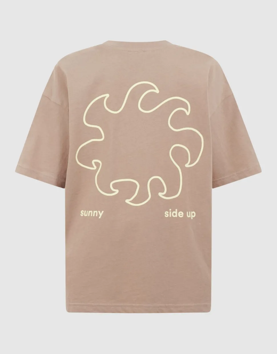 Sunny Side Artwork T-shirt Taupe