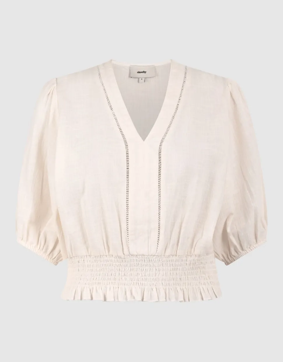 Tape Cropped Top Gebroken Wit