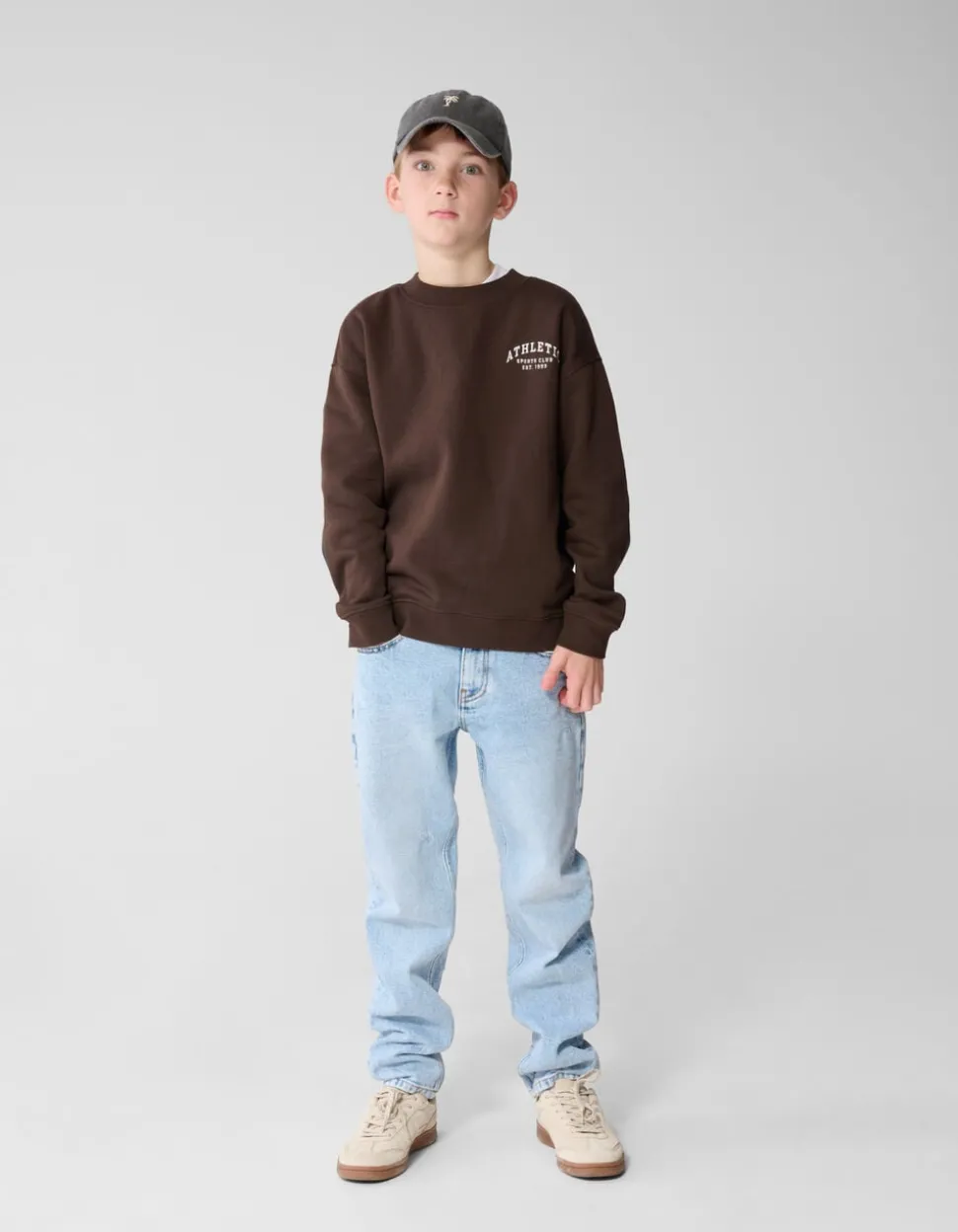 Tapered Fit Jeans Bleached