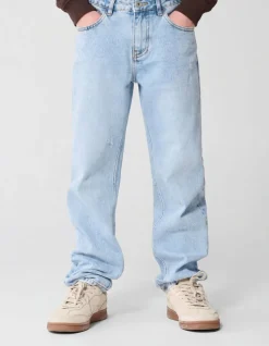 Tapered Fit Jeans Bleached