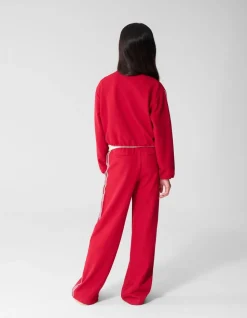 Tape Wide Leg Fit Broek Rood