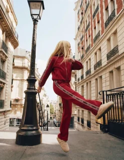 Tape Wide Leg Fit Broek Rood