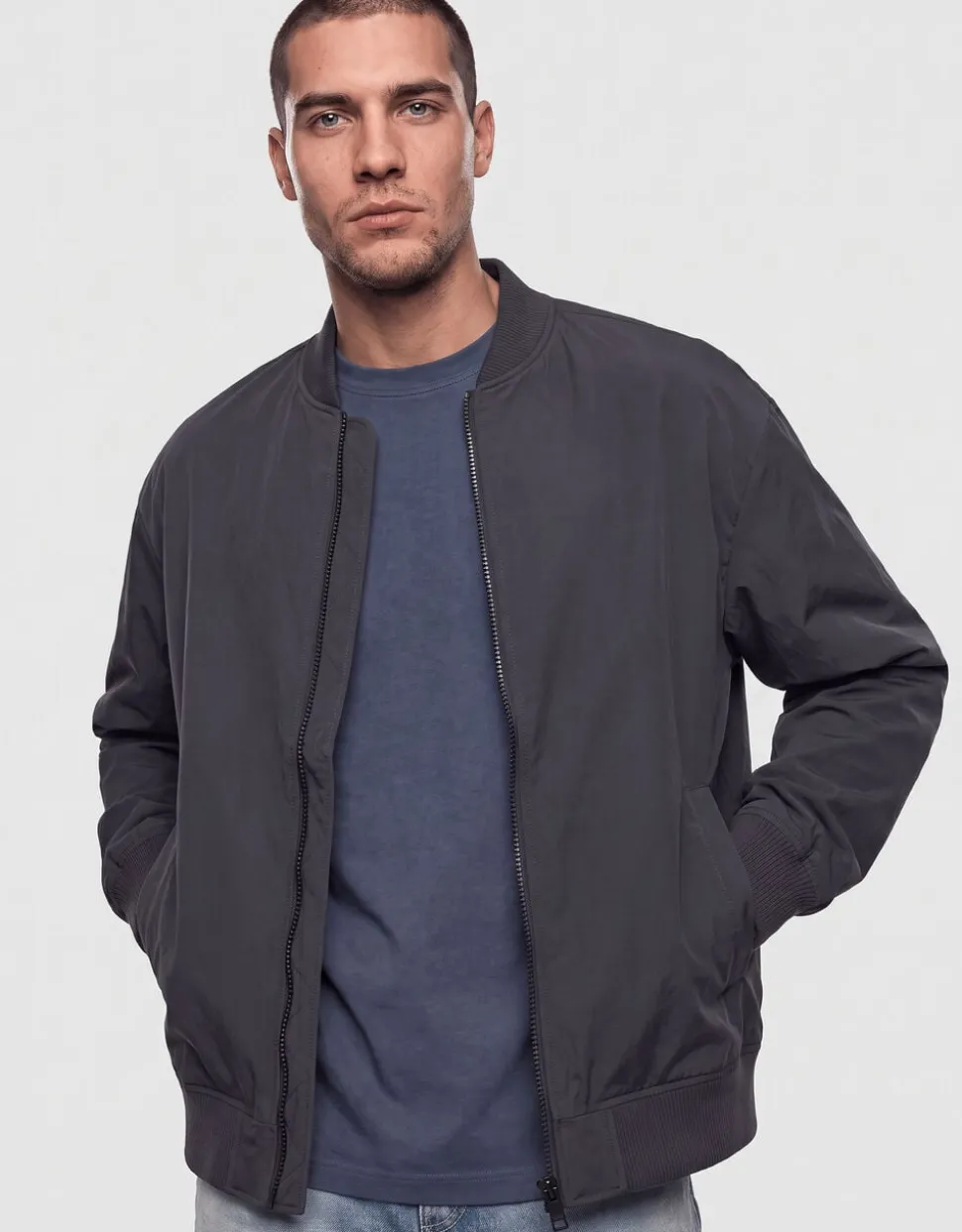 Technische Bomber Jack Donkergrijs
