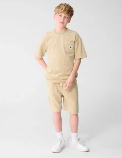 Towelling Relaxed Fit Short Beige