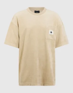 Towelling Relaxed T-shirt Beige