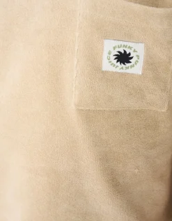 Towelling Relaxed T-shirt Beige