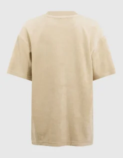 Towelling Relaxed T-shirt Beige