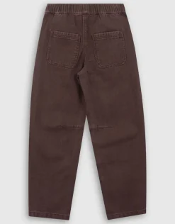 Twill Barrel Fit Broek Donkerbruin