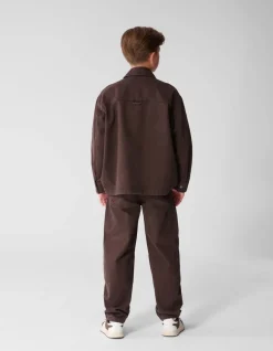Twill Barrel Fit Broek Donkerbruin