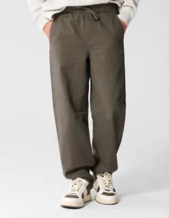 Twill Barrel Fit Broek Donkergroen
