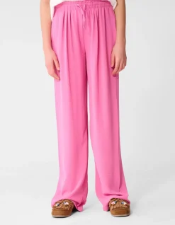 Twist Wide Leg Broek Lichtroze
