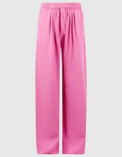 Twist Wide Leg Broek Lichtroze