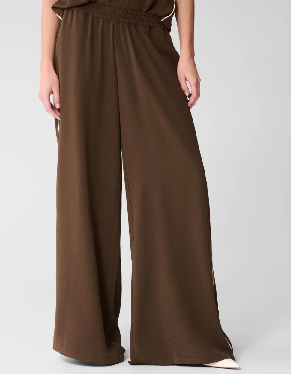 Twist Wide Leg Fit Broek Bruin
