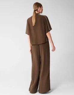 Twist Wide Leg Fit Broek Bruin