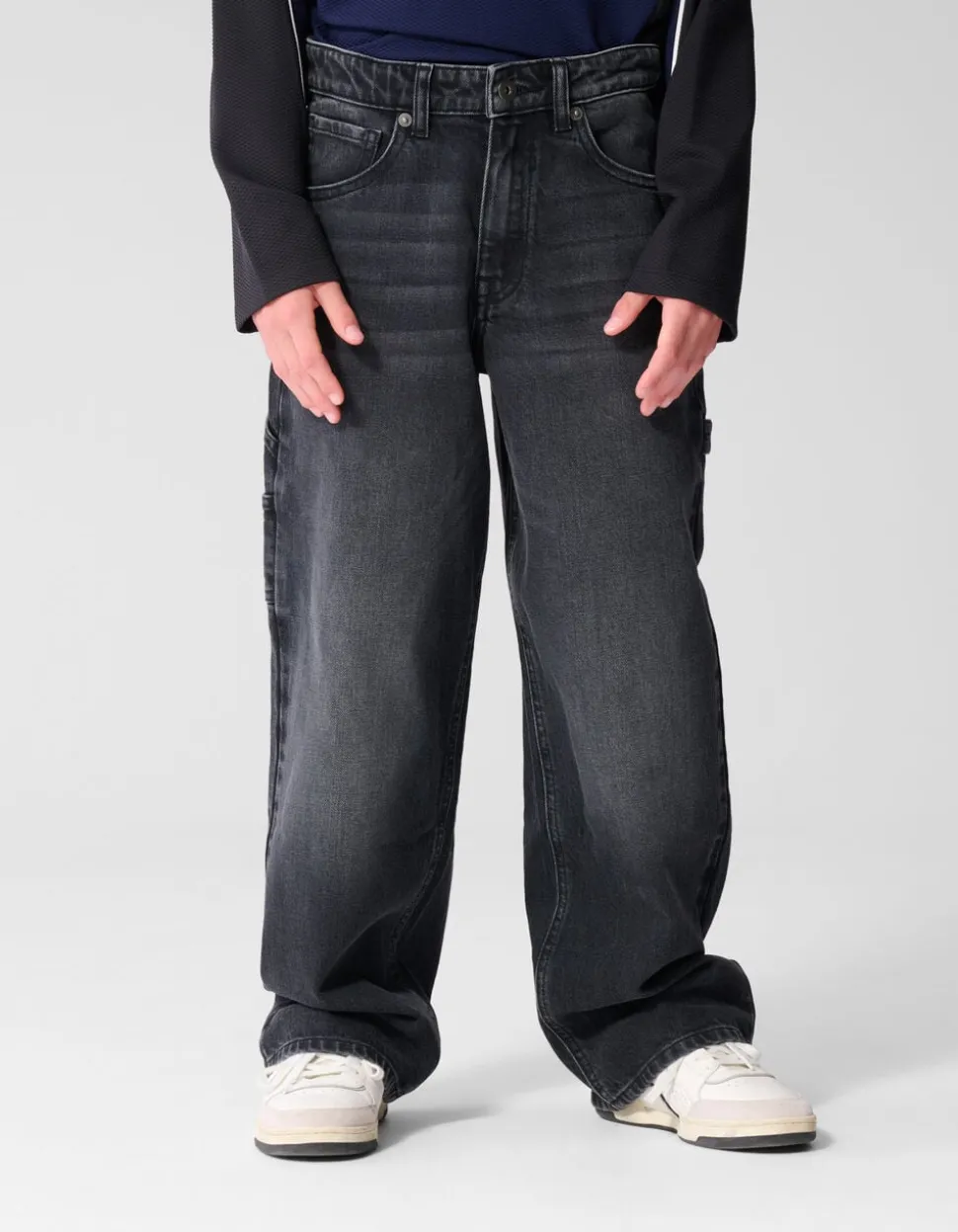 Ultra Baggy Fit Carpenter Jeans Donkergrijs