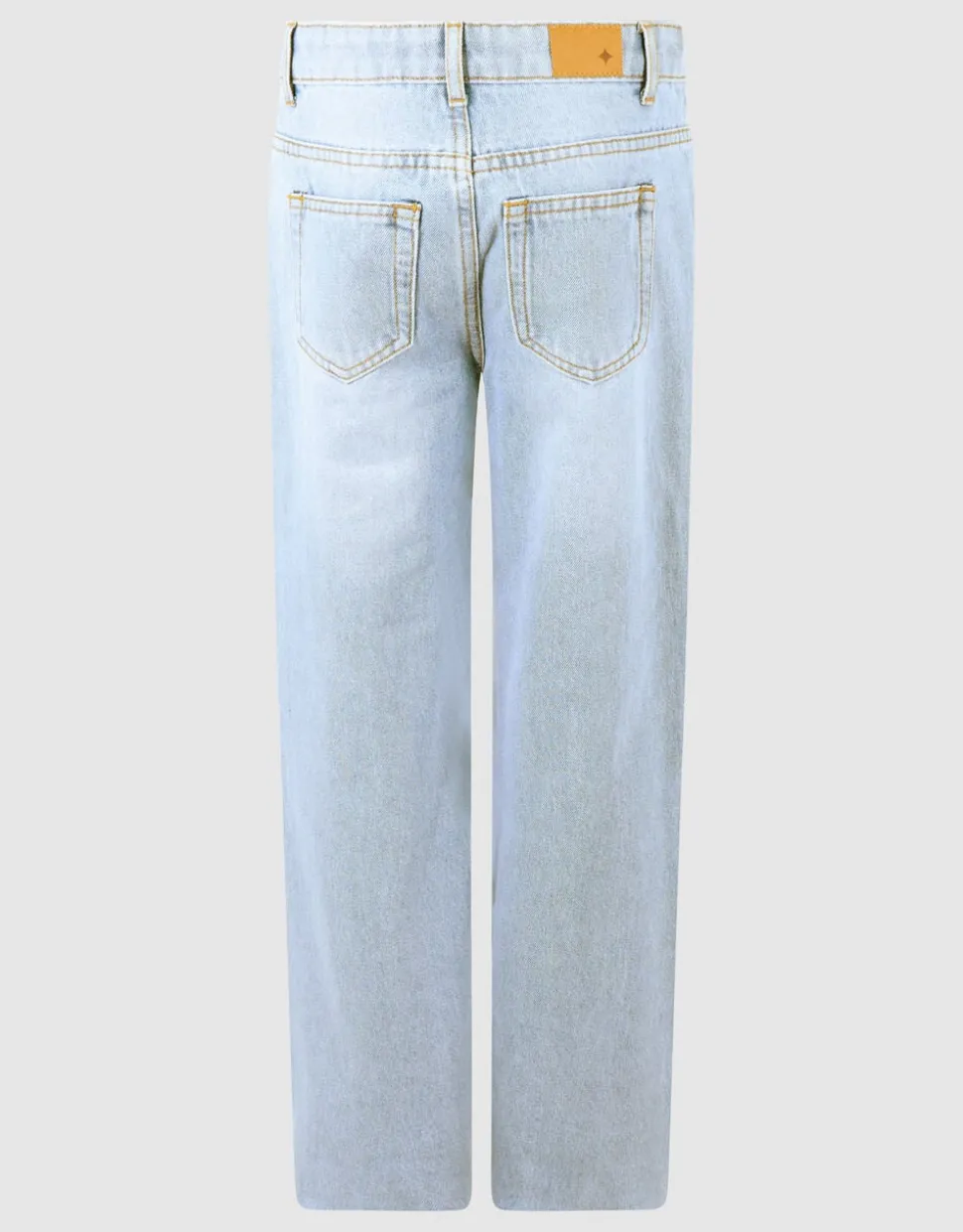 Ultra Wide Leg Fit Wavy Parel Jeans Bleached