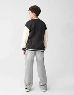 Varsity Bomber Jack Donkergrijs