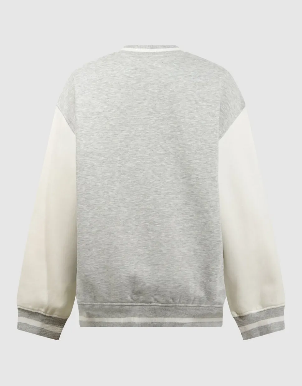 Varsity Bomber Sweat Jack Lichtgrijs