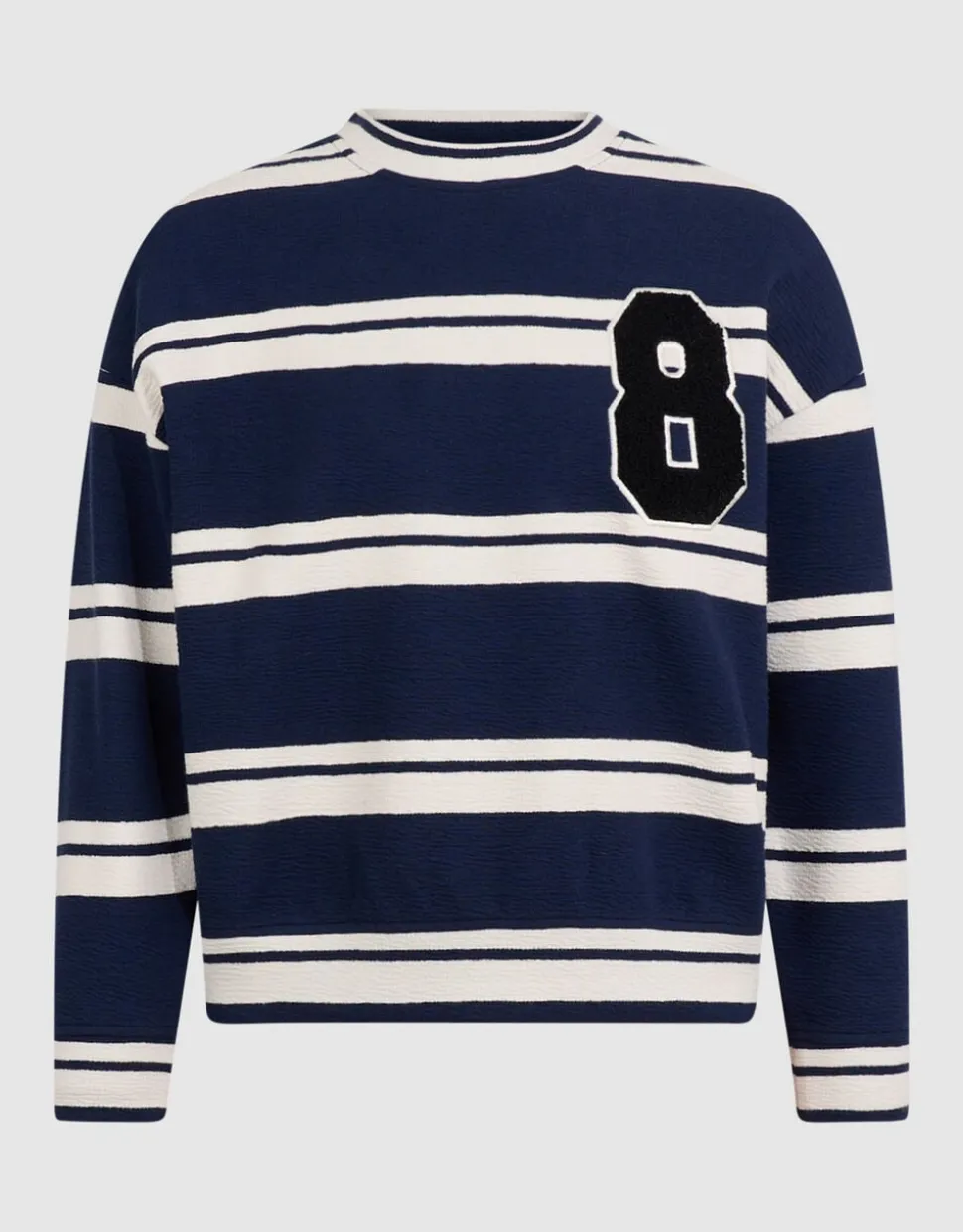 Varsity Stripe Sweater Donkerblauw