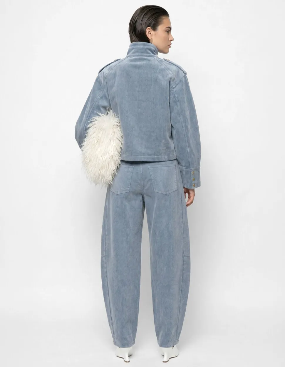 Velvet Barrel Fit Jeans Donkergrijs