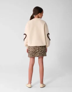 Velvet Leopard Mini Rok Bruin