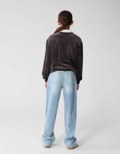 Velvet Sporty Longsleeve Top Donkerbruin
