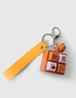 Vierkante Sleutelhanger Oranje