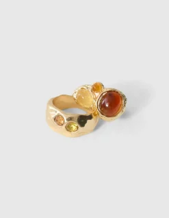 Vintage Sjaal Bedel Set Goud