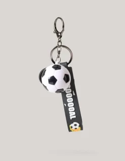Voetbal Sleutelhanger Zwart