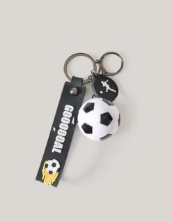Voetbal Sleutelhanger Zwart