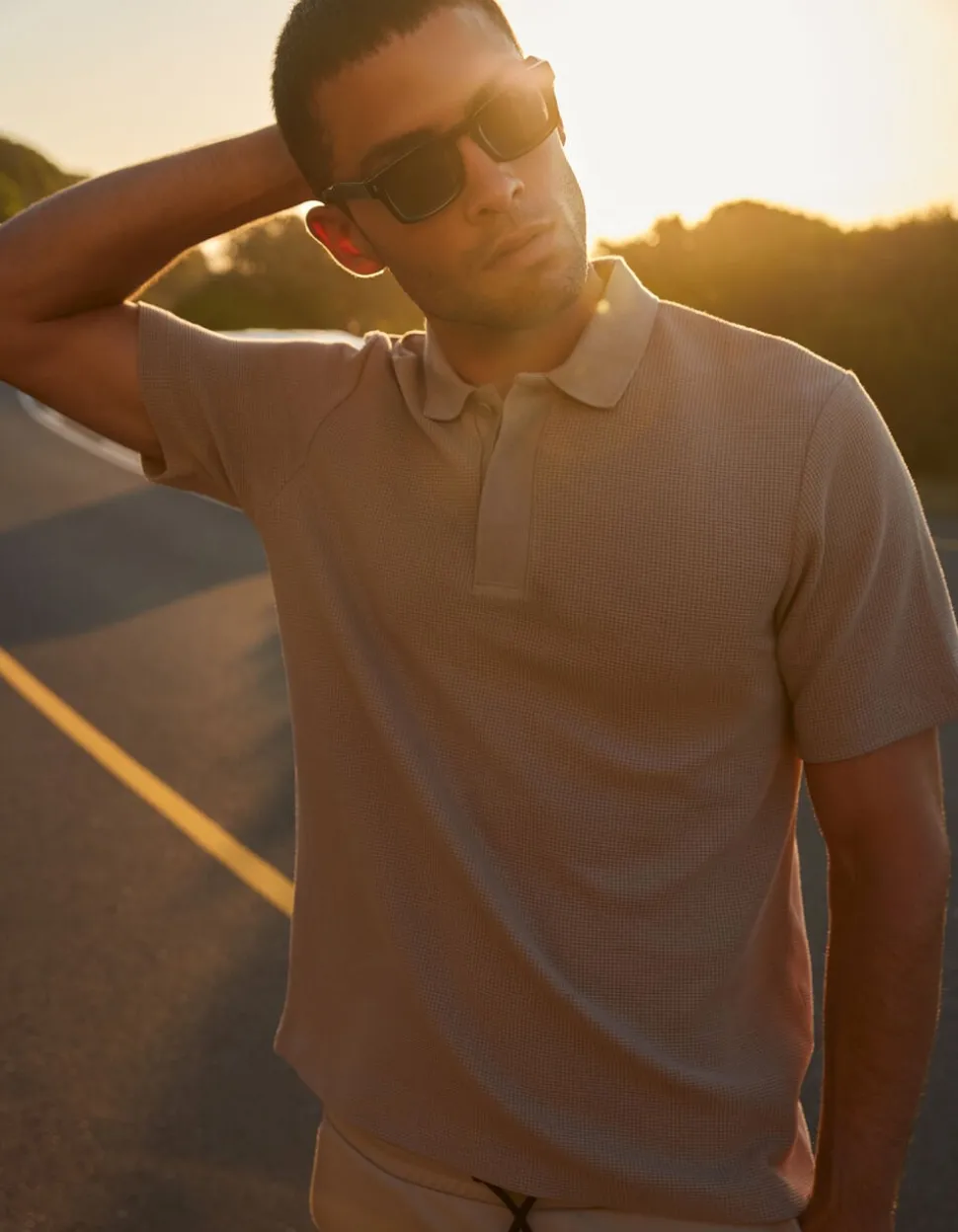 Waffle Polo Lichtbruin