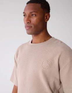 Waffle T-shirt Lichtbruin