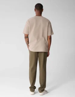 Waffle T-shirt Lichtbruin