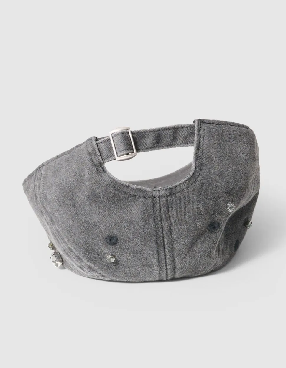 Washed Strass Pet Donkergrijs