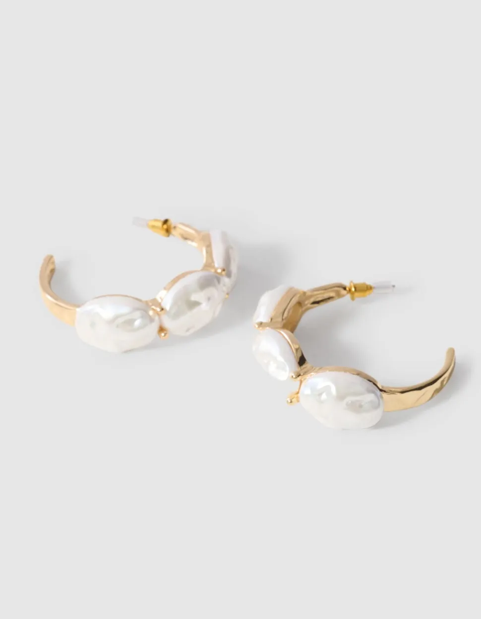 Water Pearl Oorbellen Goud