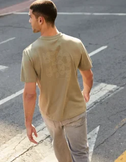Wave Artwork T-shirt Khaki