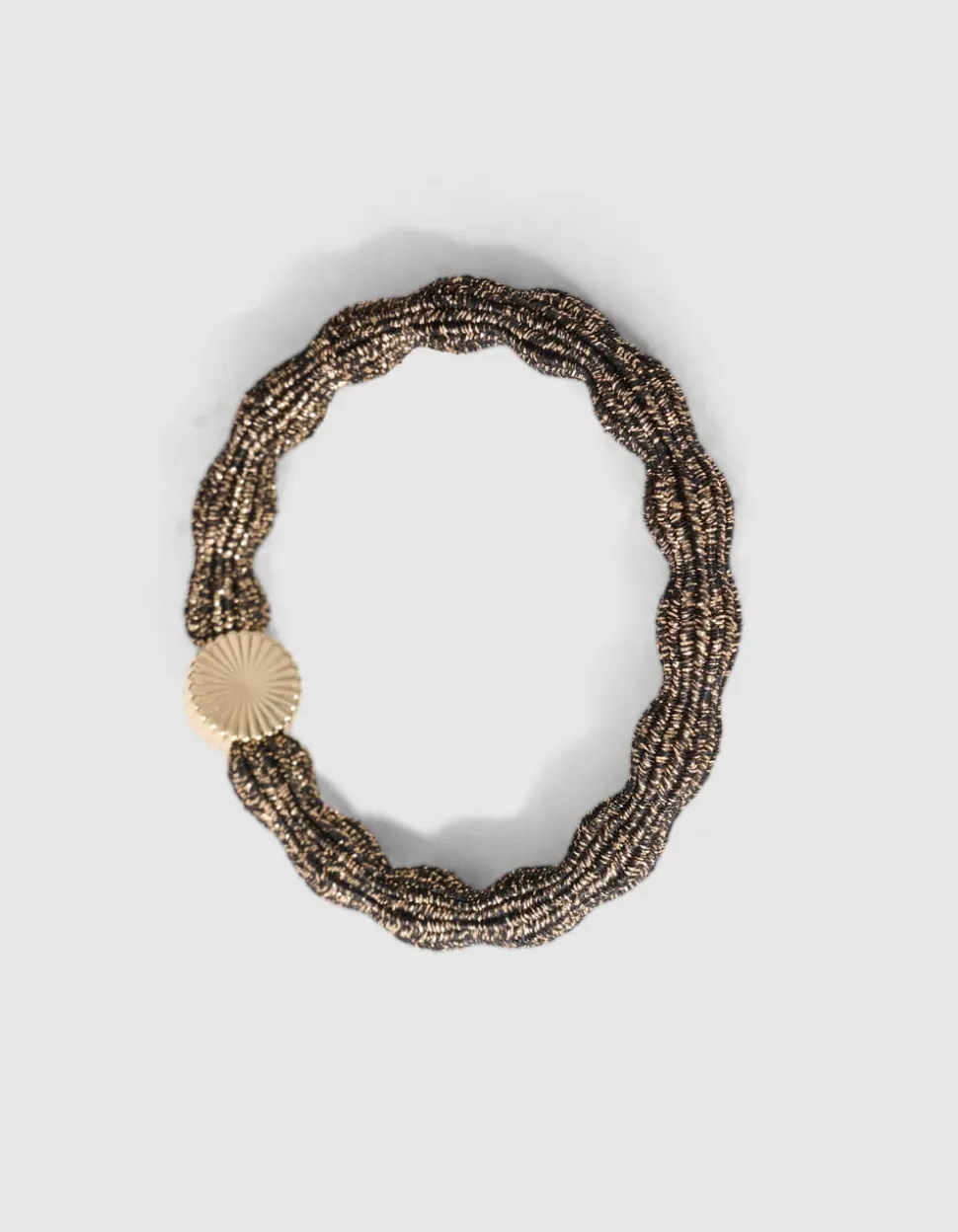 Wave Lurex Haarelastiek Bruin