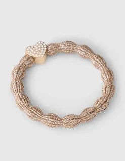 Wave Lurex Haarelastiek Goud